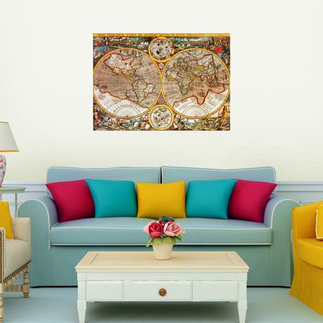 Illustrated World Map Decal