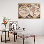 Famous Old Dudes World Map Decal