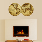 Double Sphere World Map Decal