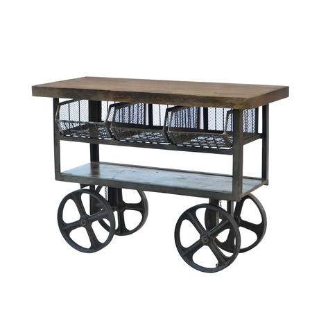 Industrial Iron Trolley