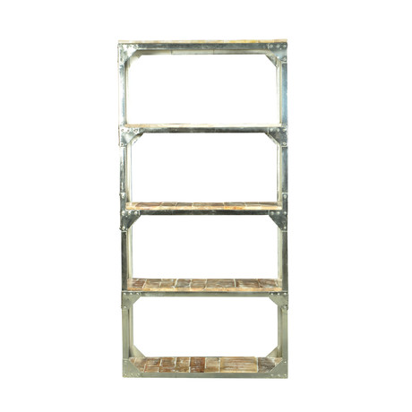 Modern Bibliotheque Industrial Bookshelf // Nickel Finish