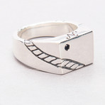 Nautical North Ring // Black Diamond (Size 8)