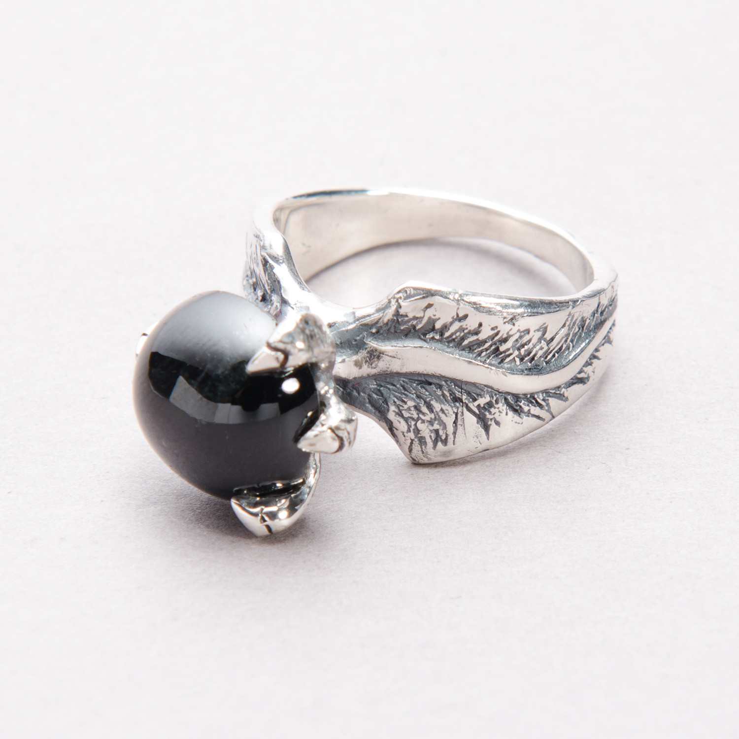 Talon Ring // Black Star Diopside (Size 8) - Crooked Howlet Designs ...