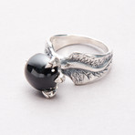 Talon Ring // Black Star Diopside (Size 10)