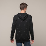 U Embroidered Hoodie // Black (L)