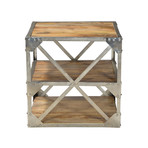 Modern Industrial Side Table // Nickel Finish