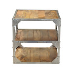 Modern Industrial Side Table // Nickel Finish