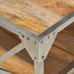 Modern Industrial Side Table // Nickel Finish