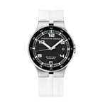 P6351 Flat Six Automatic 40MM // Black + White