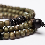 African Wood Bead Bracelet // Grey (M (7.25” Wrist))