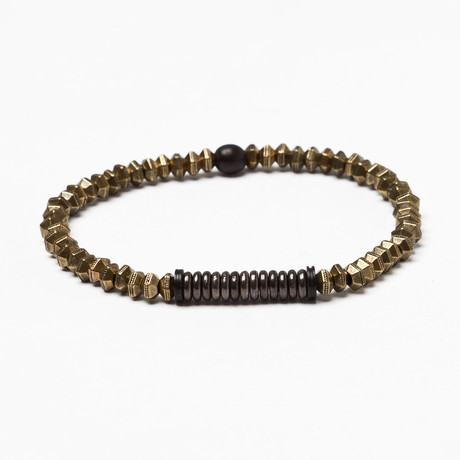 Armor Bead Bracelet // Brass (S (7” Wrist))