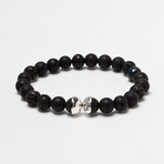 Lava Bead Bracelet // Navy Tigereye (S (7” Wrist))