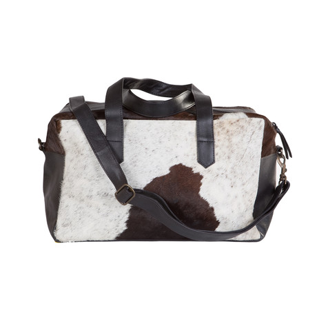 Vito Cowhide Leather Overnight Bag