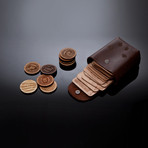 Themed Hardwood Poker Set with Chips and Cards