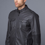 Urban Republic // Nappa Moto Jacket // Charcoal (XL)
