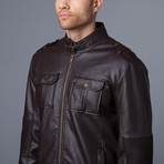 Nappa Moto Jacket // Dark Brown (L)