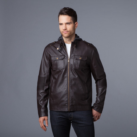 Nappa Moto Jacket // Dark Brown (S)