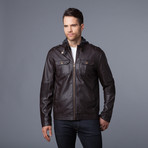 Nappa Moto Jacket // Dark Brown (L)