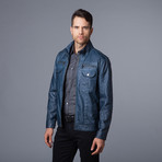 Leather Officer's Jacket // Legion Blue (S)