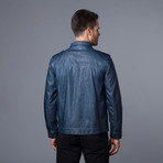 Leather Officer's Jacket // Legion Blue (S)