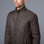 Urban Republic // Quilted Bomber + Knit Collar // Olive (S)