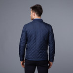 Urban Republic // Quilted Jacket + Knit Collar // Navy (S)
