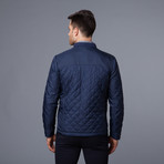 Urban Republic // Quilted Jacket + Knit Collar // Navy (XL)