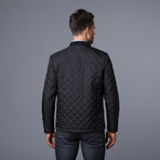 Urban Republic // Quilted Jacket + Knit Collar // Black (S)