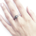 Silver Ring + Pyrite (S (US 5.5) Adjustable)
