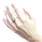 Silver Ring + Pyrite (S (US 5.5) Adjustable)