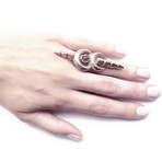 Double Moon Ring // Rose (S (US 5.5))