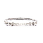 Double Arrow Bangle // Silver