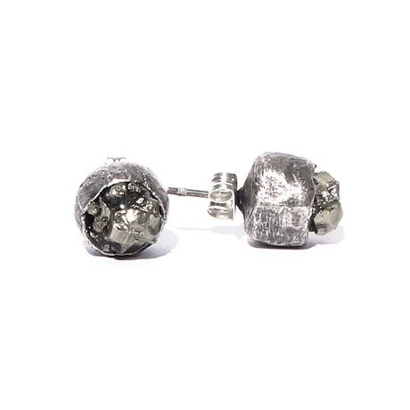 Earrings + Pyrite // Silver