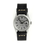 Rolex Datejust // Black Strap // Refinished Slate Index // c. 1970s