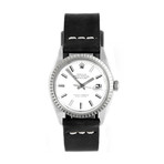 Rolex Datejust // Black Strap // Refinished White Index // c. 1970s