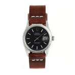 Rolex Datejust // Brown Strap // Refinished Black Index // c. 1970s