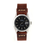 Rolex Datejust // Brown Strap // Refinished Black Index // c. 1970s