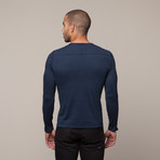 Perfection Henley // Black + Navy (S)