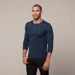 Perfection Henley // Black + Navy (S)