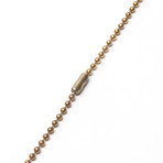 Bullet Chamber Necklace (Oxidized Brass)