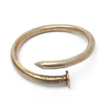 The Solid Brass Nail Bangle // X-Large