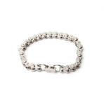 Chain Link Bike Chain Bracelet (Silver)