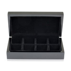 Black Cufflinks Storage Case // 8 Pairs