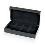 Black Cufflinks Storage Case // 8 Pairs