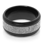 Lashbrook Navarro Black Zirconium & Meteorite Ring (Size 7)