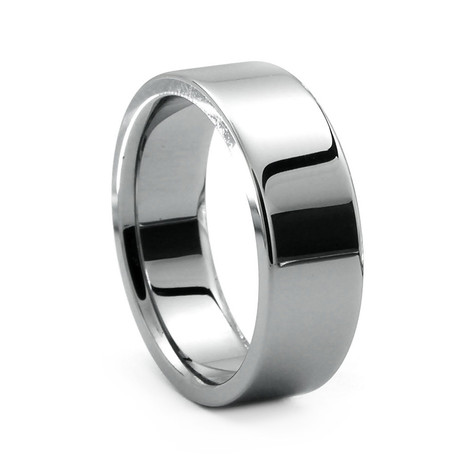 J.R. Yates Piatto Flat Tungsten Ring // 8mm (Size 6.5)