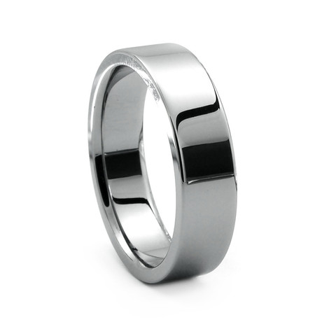 J.R. Yates Piatto Flat Tungsten Ring // 6mm (Size 6.5)