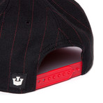 Red Rooster Wool Baseball Cap // Black Pinstripe