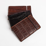 Nile Crocodile // Cash Cover (Black with Red Stitch)