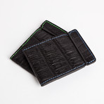 Black Caiman // Cash Cover (Matte Black with Cobalt Blue Stitch)